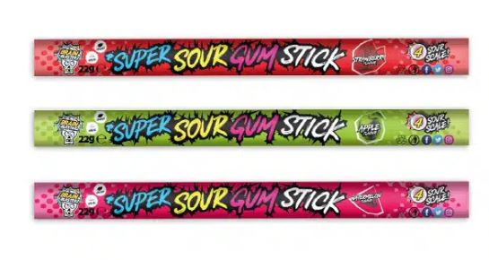 Brain Blasterz Super Sour Gum Stick 22g