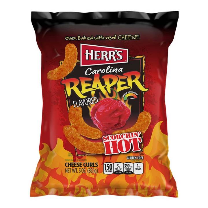 Herr's Carolina reaper Cheese Curls 28g